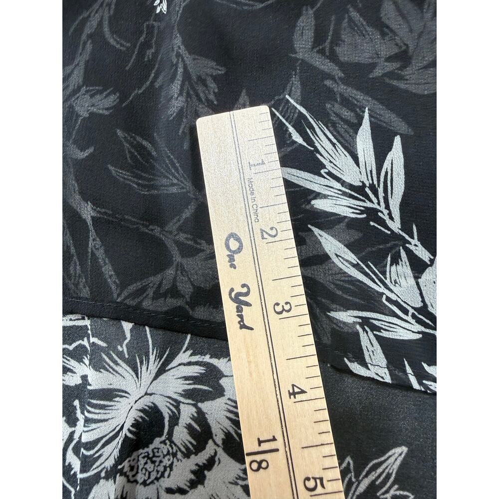 Karen Kane Women’s Black Floral High Low Chiffon Dress Sleeveless Layered Size M - Picture 6 of 12